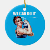 アンアーバーコロージートレーニングエクササイズリフティングウィメンズ セラミックオーナメント (正面)