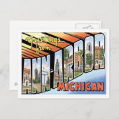 アンアーバーミシガントラベルアメリカUS City ポストカード (正面/裏面)