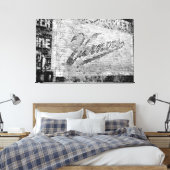 アンアーバーミシガンバーナーズオールドブリックウォール キャンバスプリント (インサイチュ (寝室))