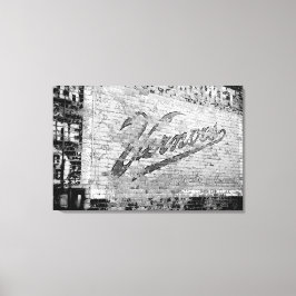 アンアーバーミシガンバーナーズオールドブリックウォール キャンバスプリント