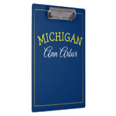 アンアーバーミシガンブルーアンドメイズ クリップボード (右)