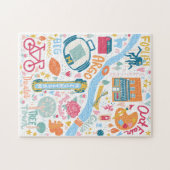 アンアーバーミシガンマップティお気に入りのズパズル ジグソーパズル (横)