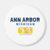 アンアーバーミシガン素晴らしレイク州 マグネット (正面)