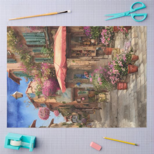 アンイタリアン通りシーンEphemeraデザインシリーズ18 薄葉紙 (クラフト)