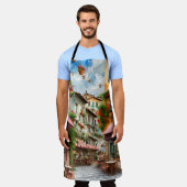 アンイタリアン通りシーンEphemeraデザインシリーズ19 エプロン (着用した状態)