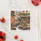 アンイタリアン通りシーンEphemeraデザインシリーズ23 スタンダードカクテルナプキン (インサイチュ)