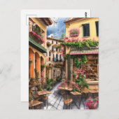 アンイタリアン通りシーンEphemeraデザインシリーズ23 ポストカード (正面/裏面)