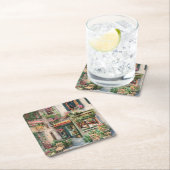 アンイタリアン通りシーンEphemeraデザインシリーズ24 スクエアペーパーコースター (インサイチュ)