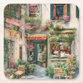 アンイタリアン通りシーンEphemeraデザインシリーズ24 スクエアペーパーコースター (正面)