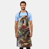 アンイタリアン通りシーンEphemeraデザインシリーズ4 エプロン (着用した状態)