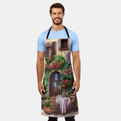 アンイタリアン通りシーンEphemeraデザインシリーズ5 エプロン (着用した状態)