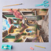 アンイタリアン通りシーンEphemeraデザインシリーズ8 薄葉紙 (クラフト)