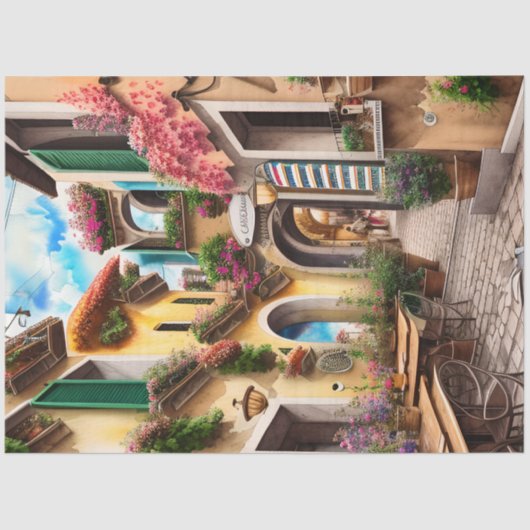 アンイタリアン通りシーンEphemeraデザインシリーズ8 薄葉紙 (正面)