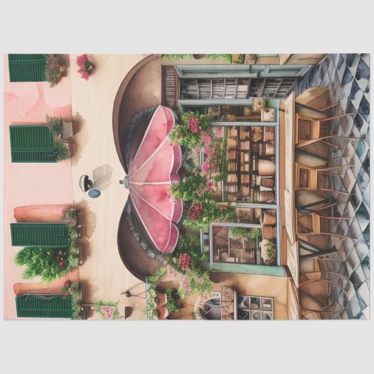 アンイタリアン通りシーンEphemeraデザインシリーズ9 薄葉紙 (正面)