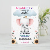 アンウッドホワイトエレファント誕生日第1誕生日 招待状 (スタンド正面)