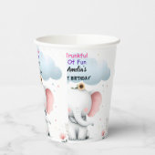 アンウッドホワイトエレファント誕生日第1誕生日 紙コップ (左)