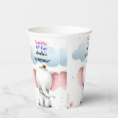 アンウッドホワイトエレファント誕生日第1誕生日 紙コップ (右)