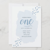 アンエレガントドシンプルアニーエイジ子供の誕生日パーティー 招待状 (正面)