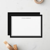 アンエレガントドブモダンラッ縁どパーソナライズされたク ノートカード (正面/裏面インサイチュ)