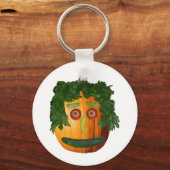 アンカットパンプキン顔キーチェーン キーホルダー (正面)