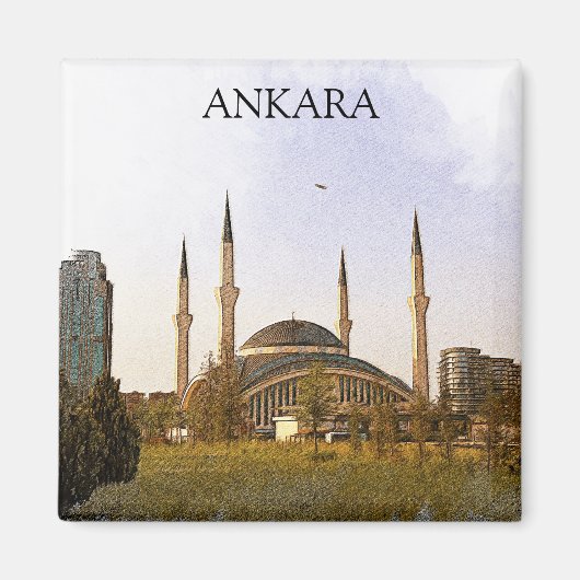 アンカラクラシックトルコカテペモスク マグネット (正面)