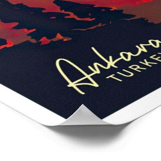 アンカラターキーアートヴィンテージトラベルイラストレーション ポスター (角)