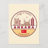 アンカラターキーシティスカイラインエンブレム ポストカード (正面)