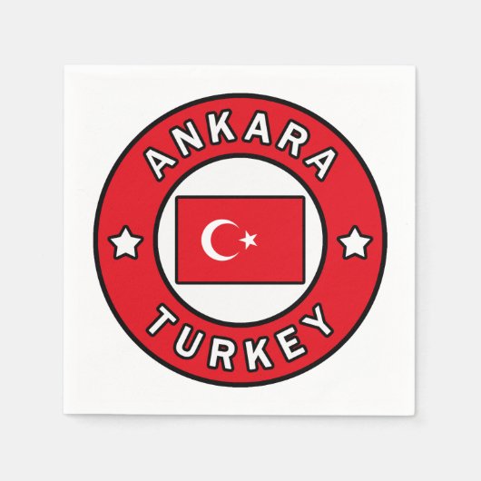 アンカラトルコ スタンダードカクテルナプキン (正面)