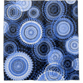 アンカラドットブルーシャワーカーテン シャワーカーテン (正面)