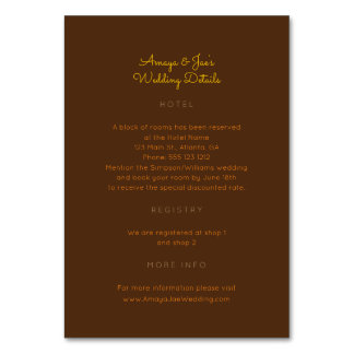 アンカラ結婚アフリカ詳細の両面インサートカード テーブルナンバー