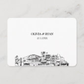 アンカレジ結婚のRSVP伝統的 Mealオプション エンクロージャーカード (裏面)