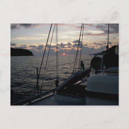 アンカレッジのモイラからジワタネヨサンセット ポストカード (正面)