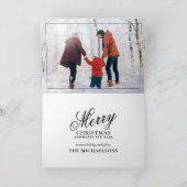 アンカレッジの明るく光るクリスマスツリー シーズンカード (内部)