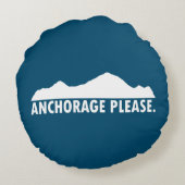 アンカレッジアラスカをお願い ラウンドクッション (裏面)