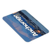 アンカレッジアラスカスカイラインとアンカレッジと空 マグネット (右側)