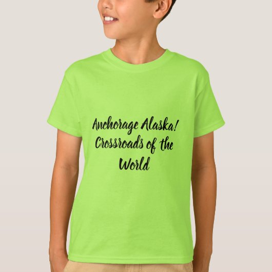 アンカレッジアラスカ十字路 Tシャツ (正面)