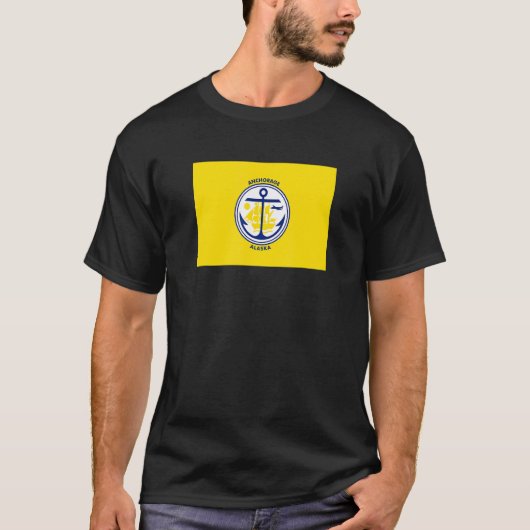 アンカレッジアラスカ国旗 Tシャツ (正面)