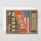 アンカレッジアラスカ ポストカード (正面/裏面)