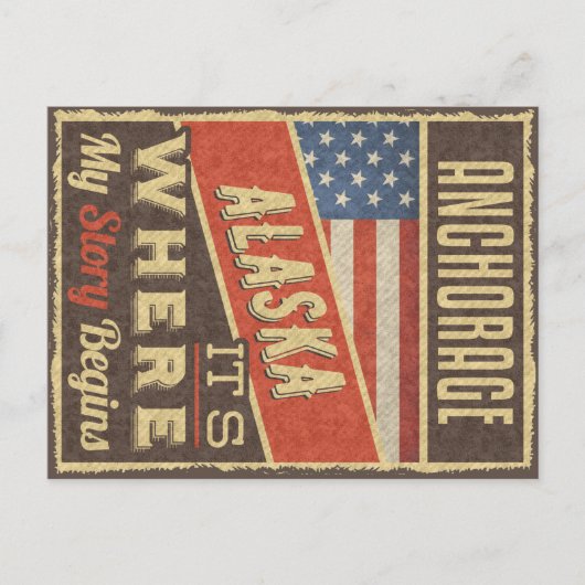 アンカレッジアラスカ ポストカード (正面)