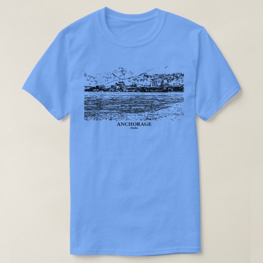 アンカレッジアラスカTシャツ2 Tシャツ (デザイン正面)
