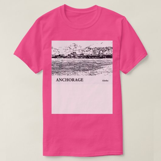 アンカレッジアラスカTシャツ3 Tシャツ (デザイン正面)