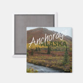 アンカレッジアラスカUSA土産冷蔵庫用マグネット マグネット (正面/裏面)