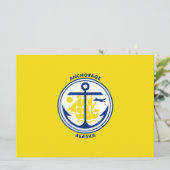 アンカレッジ市旗（アラスカ） カード (スタンド正面)