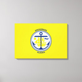 アンカレッジ市旗（アラスカ） キャンバスプリント