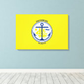 アンカレッジ市旗(アラスカ) キャンバスプリント (インサイチュ (ウッドフロア))