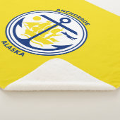 アンカレッジ市旗（アラスカ） シェルパブランケット (3/4)