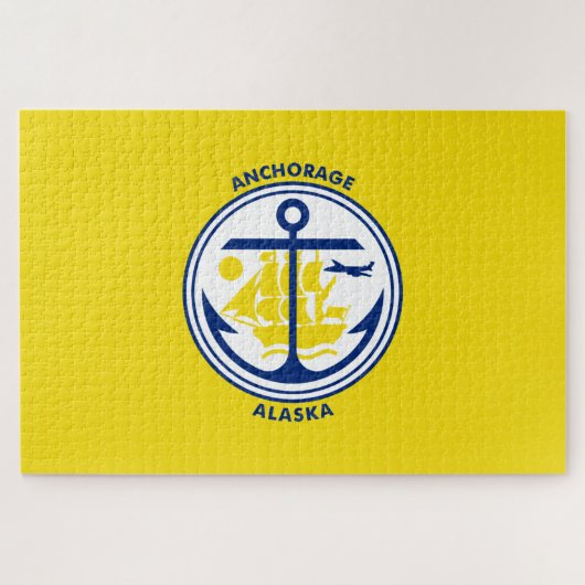 アンカレッジ市旗（アラスカ） ジグソーパズル (横)
