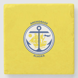 アンカレッジ市旗（アラスカ） ストーンコースター