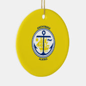 アンカレッジ市旗（アラスカ） セラミックオーナメント (右)