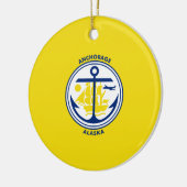 アンカレッジ市旗（アラスカ） セラミックオーナメント (左)